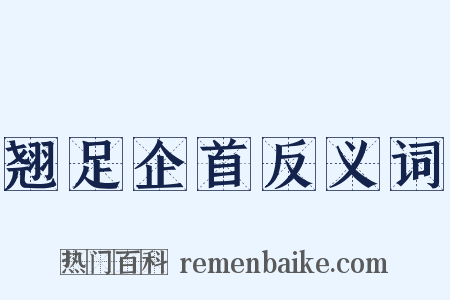 翘足企首反义词是什么意思的图片
